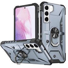 Per Samsung Galaxy S22 5G Custodia per telefono con supporto ad anello (grigio)