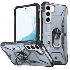 Per Samsung Galaxy S22 + 5G Custodia per telefono con supporto ad anello (grigio)
