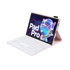 AM20-B Pelle di Agnello Texture Ultra-sottile Tastiera Bluetooth Custodia Tablet In Pelle Per Lenovo Xiaoxin Pad 2022 10.6 pollici/Tab M10 Plus 10.6 3rd Gen 2022 (Rosa)