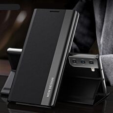 Per Samsung Galaxy S23 + Custodia per telefono in pelle ad adsorbimento elettrolitico laterale 5G (nera)