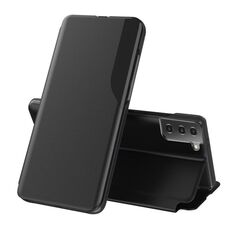 Custodia per telefono in pelle ad adsorbimento con display laterale Samsung Galaxy S23 Plus 5G (nero)
