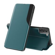 Custodia per telefono in pelle ad adsorbimento con display laterale Samsung Galaxy S23 Plus 5G (verde)