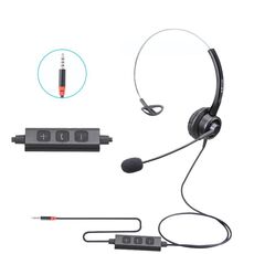 Cuffia operatore VT200 a orecchio singolo con microfono e spina 3,5 mm TBD0602980609