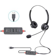 VT200D Cuffie per operatore con doppia cuffia telefonica con microfono, specifiche: testina USB con sintonizzazione