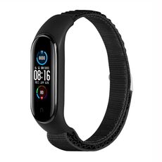 Per Xiaomi Mi Band 3/4/5/6/7 Cinturino in nylon con cinturino (nero)