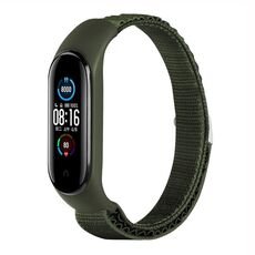 Per Xiaomi Mi Band 3/4/5/6/7 Cinturino in nylon con cinturino (verde)