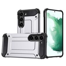 Per Samsung Galaxy S23 + 5G Custodia rigida in TPU per PC con armatura magica (argento)