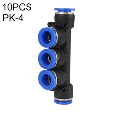 PK-4 LAIZE Connettore rapido pneumatico a cinque porte in plastica da 10 pezzi