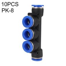 PK-8 LAIZE Connettore a montaggio rapido pneumatico a cinque porte in plastica da 10 pezzi