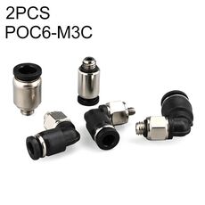 POC6-M3C LAIZE 10 pezzi Mini connettore rapido pneumatico in rame nichelato
