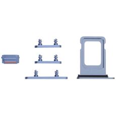 Vassoio scheda SIM + Vassoio scheda SIM + tasti laterali per iPhone 14 (blu)
