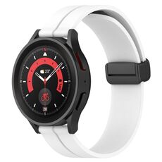Per Huawei Watch GT2 42mm 20mm Cinturino in silicone con chiusura magnetica in tinta unita (bianco)
