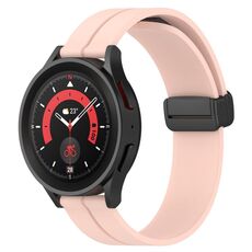 Per Huawei Watch GT2 42mm 20mm Cinturino in silicone con chiusura magnetica a tinta unita (rosa)