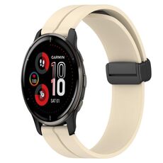 Per Garmin Venu 2 Plus 20mm Cinturino in silicone con chiusura magnetica in tinta unita (beige)