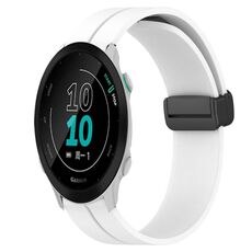 Per Garmin Forerunner 158 Cinturino in silicone con chiusura magnetica da 20 mm (bianco)