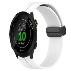 Per Garmin Forerunner 55 Cinturino in silicone con chiusura magnetica da 20 mm (bianco)