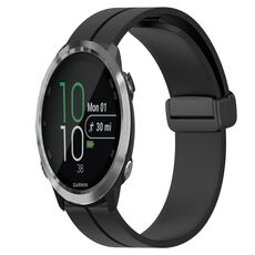 Per Garmin Forerunner 645 Music 20mm Cinturino magnetico in silicone con chiusura magnetica (nero)