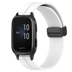 Per Garmin Venu Sq 2 20mm cinturino in silicone con chiusura magnetica in tinta unita (bianco)