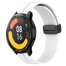 Per Xiaomi MI Watch Color 2 22mm Cinturino in silicone con chiusura magnetica in tinta unita (bianco)