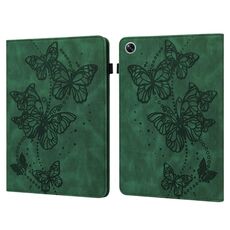 Per OPPO Pad Air 2022 Custodia per tablet in pelle con motivo a farfalla in rilievo (verde)