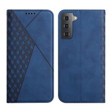 Per Samsung Galaxy S23 + 5G Diamond Splicing Skin Feel Custodia magnetica per telefono in pelle (blu)
