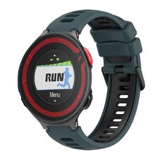 Per cinturino in silicone bicolore Garmin Forerunner 220 (verde oliva + nero)