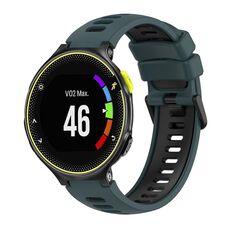 Per cinturino in silicone bicolore Garmin Forerunner 230 (verde oliva + nero)