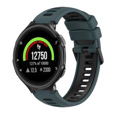Per cinturino in silicone bicolore Garmin Forerunner 235 (verde oliva + nero)