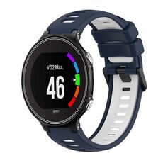 Per cinturino in silicone bicolore Garmin Forerunner 630 (blu notte + bianco)