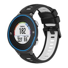 Per cinturino in silicone bicolore Garmin Forerunner 620 (nero + bianco)