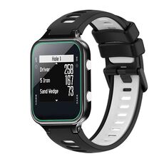 Per Garmin Approach S20 Cinturino in silicone bicolore (nero + bianco)