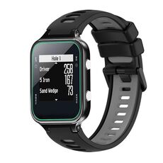 Per Garmin Approach S20 Cinturino in silicone bicolore (nero + grigio)