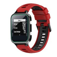 Per Garmin Approach S20 Cinturino in silicone bicolore (rosso + nero)