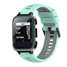 Per cinturino in silicone bicolore Garmin Approach S20 (verde acqua + grigio)