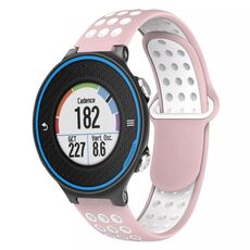 Per Garmin Forerunner 620 cinturino in silicone traspirante perforato bicolore (rosa + bianco)