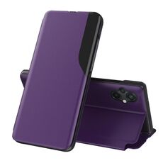 Per Xiaomi Poco M5 Custodia per telefono in pelle con adsorbimento del display laterale (viola)