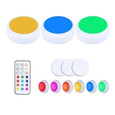 3 luci 1 telecomando Luce notturna a 13 colori RGB dimmerabile a infrarossi