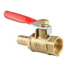Valvola a sfera in rame con connettore per tubo pneumatico LAIZE, specifica: all'interno 2-Barb 8mm