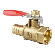 Valvola a sfera in rame con connettore per tubo pneumatico LAIZE, specifica: all'interno 2-Barb 10 mm