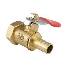 Valvola a sfera in rame con connettore per tubo pneumatico LAIZE, specifica: all'interno 3-Barb 8mm
