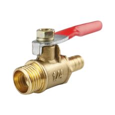 Valvola a sfera in rame con connettore per tubo pneumatico LAIZE, specifica: esterno 2-Barb 8mm