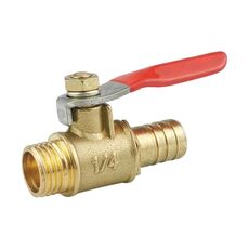 Valvola a sfera in rame con connettore per tubo pneumatico LAIZE, specifica: 2 punte esterne da 10 mm