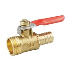 Valvola a sfera in rame con connettore per tubo pneumatico LAIZE, specifica: esterno 3-Barb 10 mm
