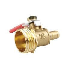Valvola a sfera in rame con connettore per tubo pneumatico LAIZE, specifica: esterno 4-Barb 8mm