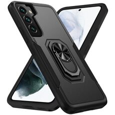 Per Samsung Galaxy S23 + 5G Pioneer Armor PC + Custodia per telefono con supporto in TPU (nero)