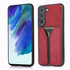 Per Samsung Galaxy S22 5G Denior DV Elastic Card Cover posteriore in PU per telefono (rosso)