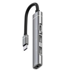 USB-C / Tipo-C a 3,5 mm + 2USB + Docking station HUB di tipo C (grigio)
