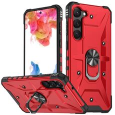 Per Samsung Galaxy S23 + 5G Custodia per telefono con anello (rosso)
