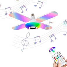 Telecomando intelligente Lampadina musicale pieghevole colorata con funzione audio, specifiche: Nuovo 4 + 1