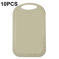 Tagliere da cucina antiscivolo in plastica da 10 pezzi (n. 1 beige)